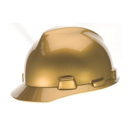 Msa Safety Specialty V-Gard Protective Cap Metallic Gold - With Fas-Trac Suspension 10101854